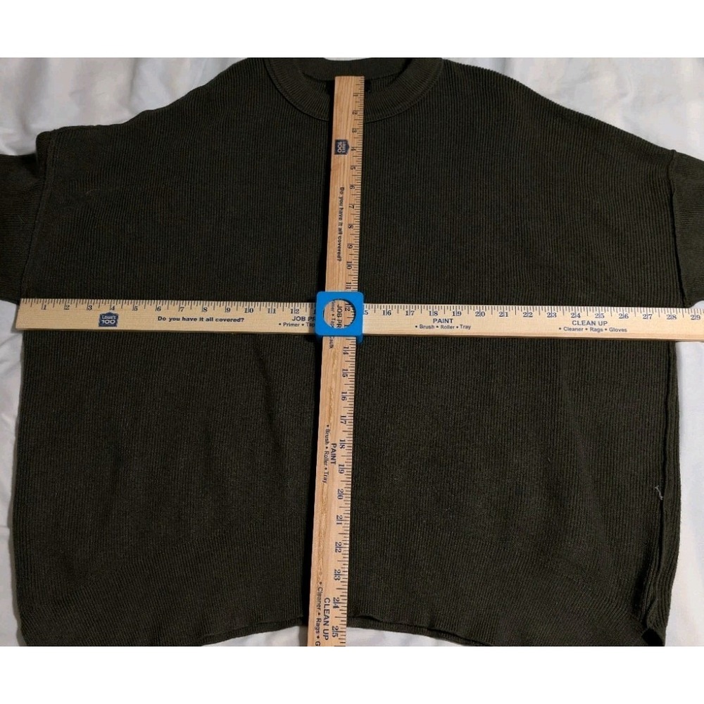 LILLUSORY Oversized Ribbed Sweater Bundle Womens M Black & Olive Crewneck - Picture 6 of 12